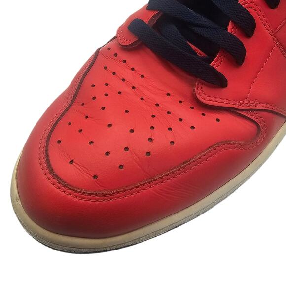 Nike Red & Navy Blue Air Jordan 1 Retro High OG David Letterman Sneaker - Picture 8 of 11